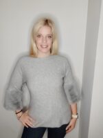 Μπλούζα με μανίκι 3/4 και γούνα στο τελείωμα - Image 13