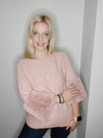 Μπλούζα με μανίκι 3/4 και γούνα στο τελείωμα - Image 17