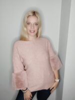 Μπλούζα με μανίκι 3/4 και γούνα στο τελείωμα - Image 18