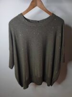 Μπλούζα πλεκτή με μανίκι 3/4 και πούλιες με διακριτική λάμψη - Image 6