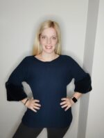 Μπλούζα με μανίκι 3/4 και γούνα στο τελείωμα - Image 22