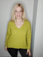 Πουλόβερ μακρυμάνικο με σχήμα V στο στήθος - Image 3