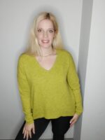 Πουλόβερ μακρυμάνικο με σχήμα V στο στήθος - Image 5