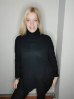 Πουλόβερ ζιβάγκο με ασυμμετρία και τσέπες μπροστά - Image 3