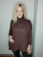 Πουλόβερ ζιβάγκο με ασυμμετρία και τσέπες μπροστά - Image 7