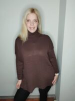 Πουλόβερ ζιβάγκο με ασυμμετρία και τσέπες μπροστά - Image 8